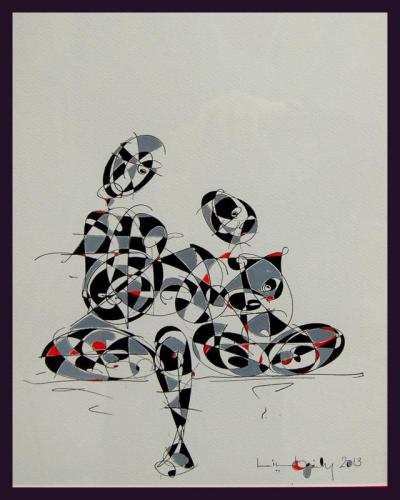 Seated Couple