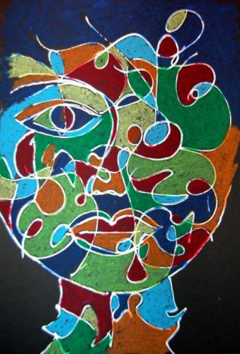 Oil Pastel on Card