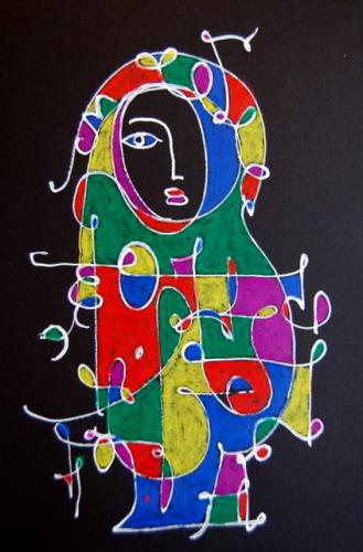 Oil Pastel on Card