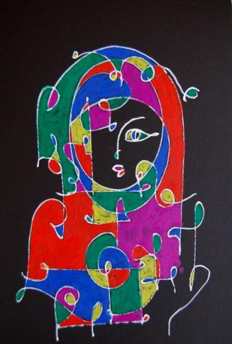 Oil Pastel on Card