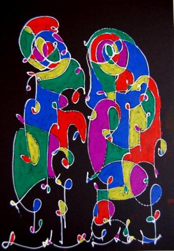 Oil Pastel on Card